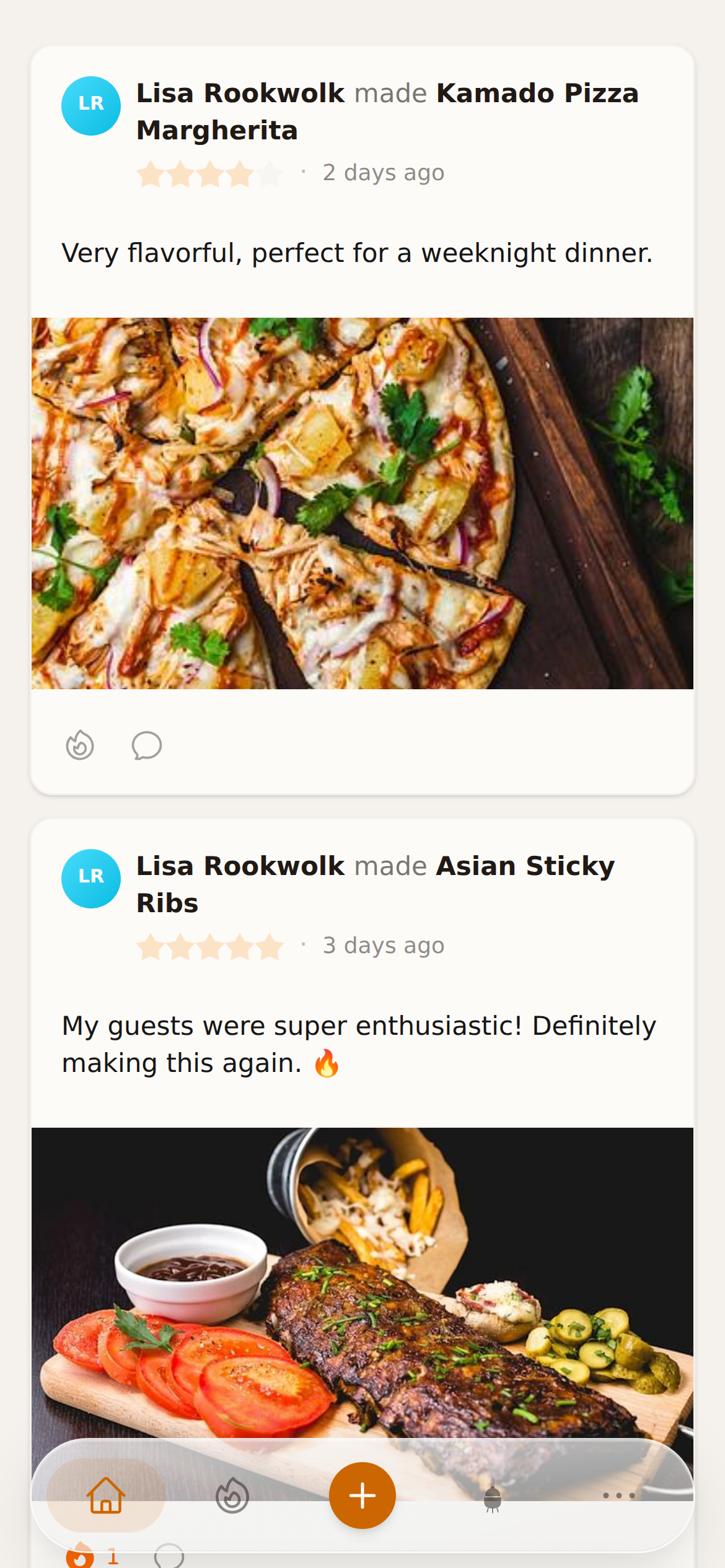 Kamado App feed